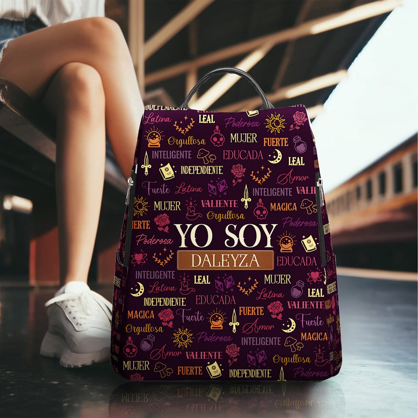 Yo Soy - Personalized Custom Leather BackPack - HS033_BP