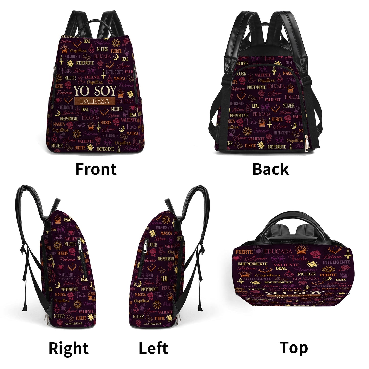 Yo Soy - Personalized Custom Leather BackPack - HS033_BP