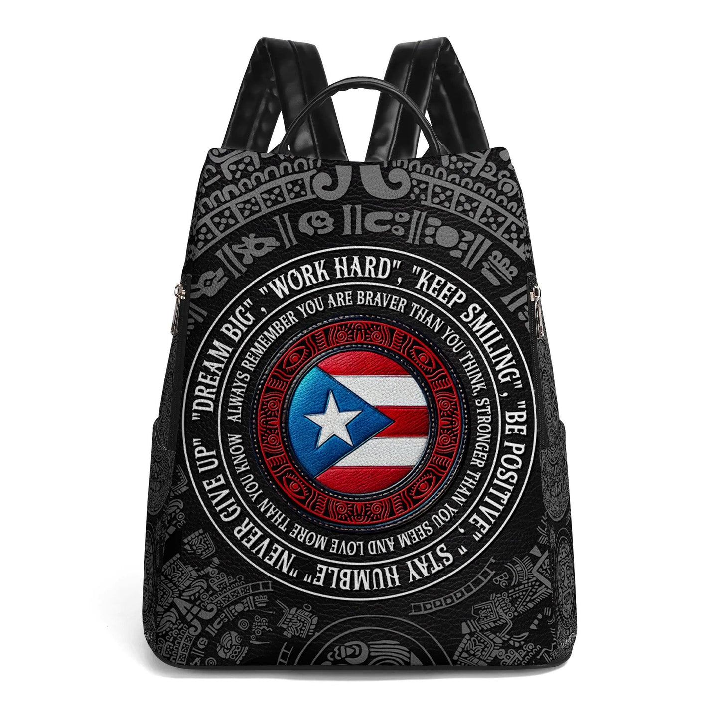 Always Remember You Are Braver Than You Think - Personalized Custom Leather Backpack - HS034_BP
