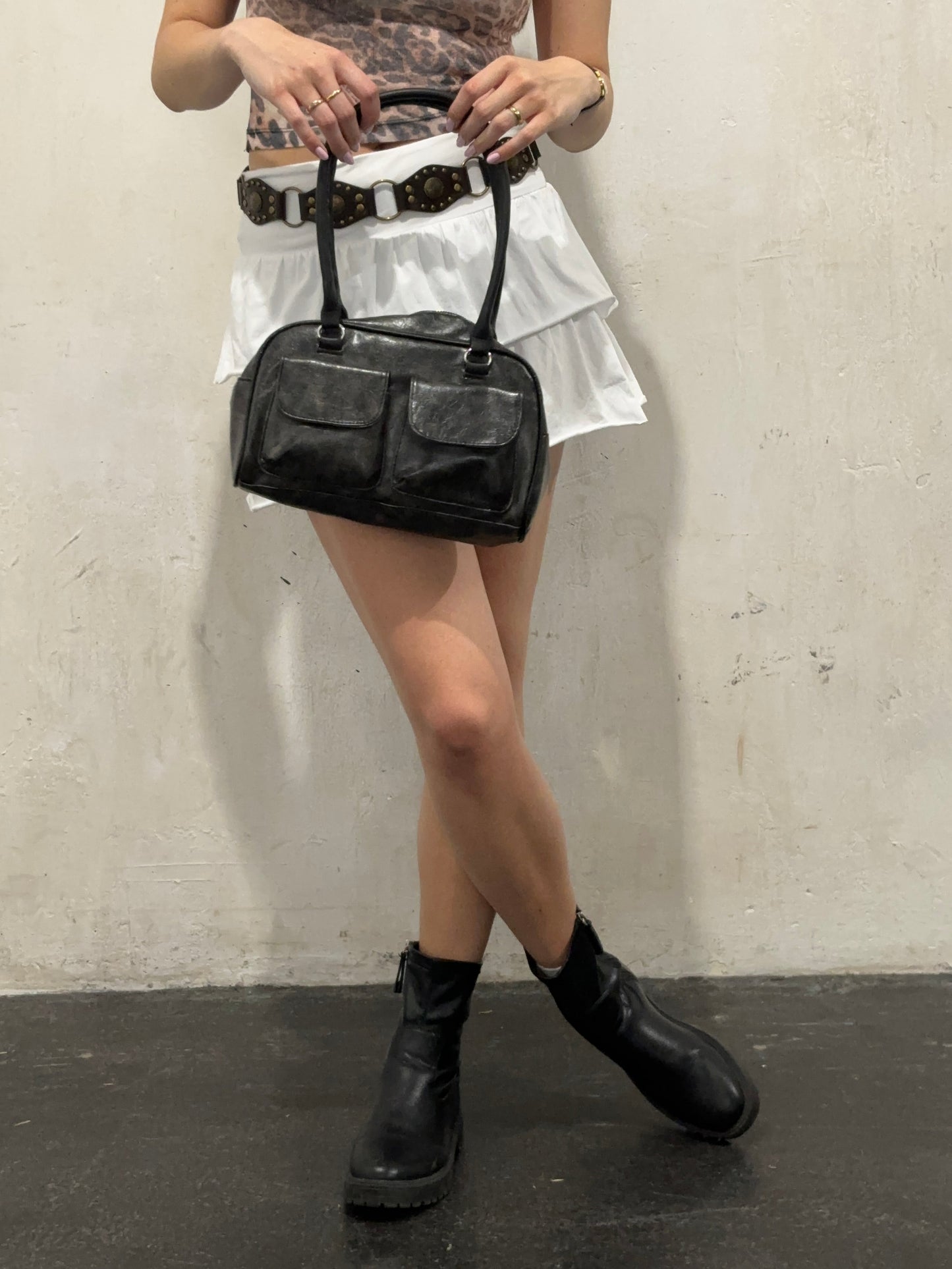Elegante Tragetasche aus Antikleder