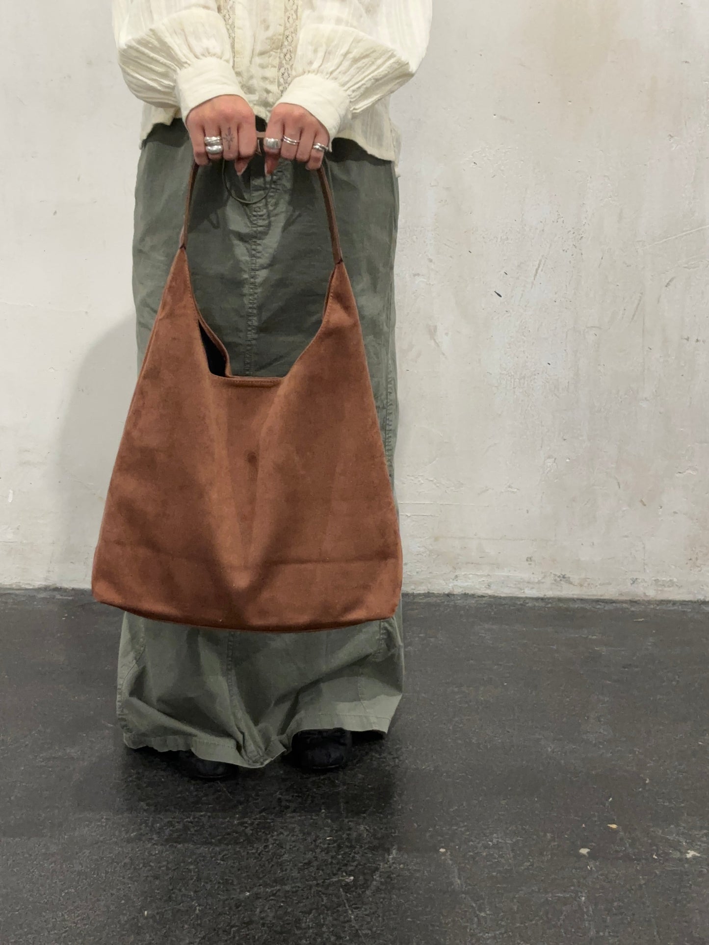 Tote Bag aus Wildleder für den Alltag