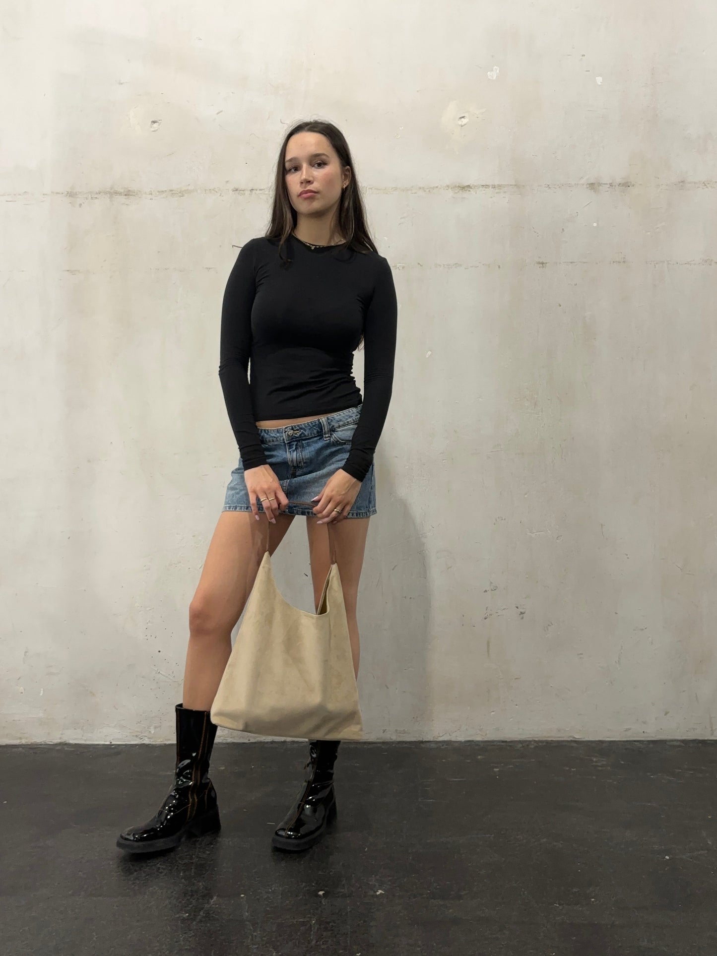 Tote Bag aus Wildleder für den Alltag