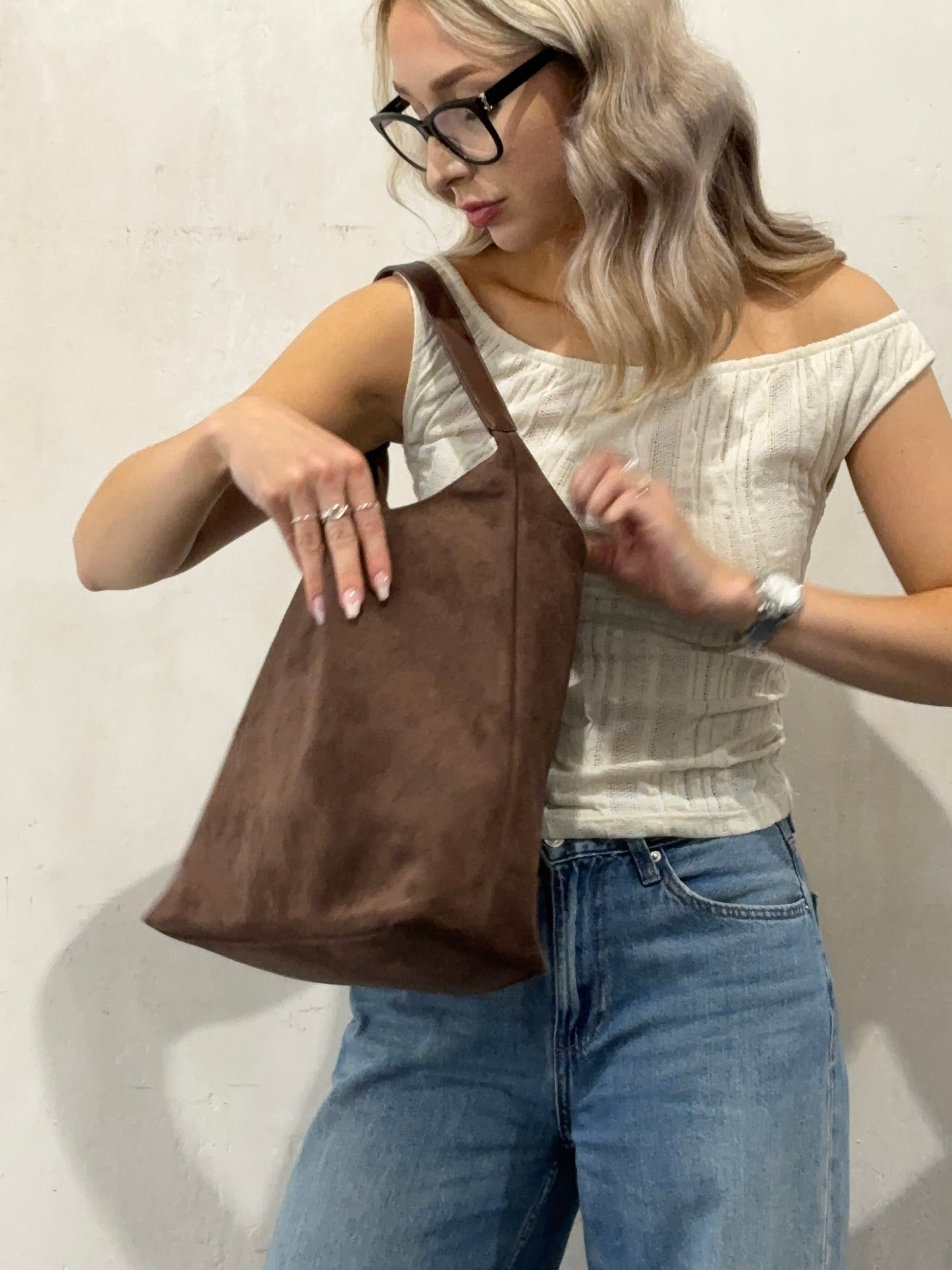 Tote Bag aus Wildleder für den Alltag
