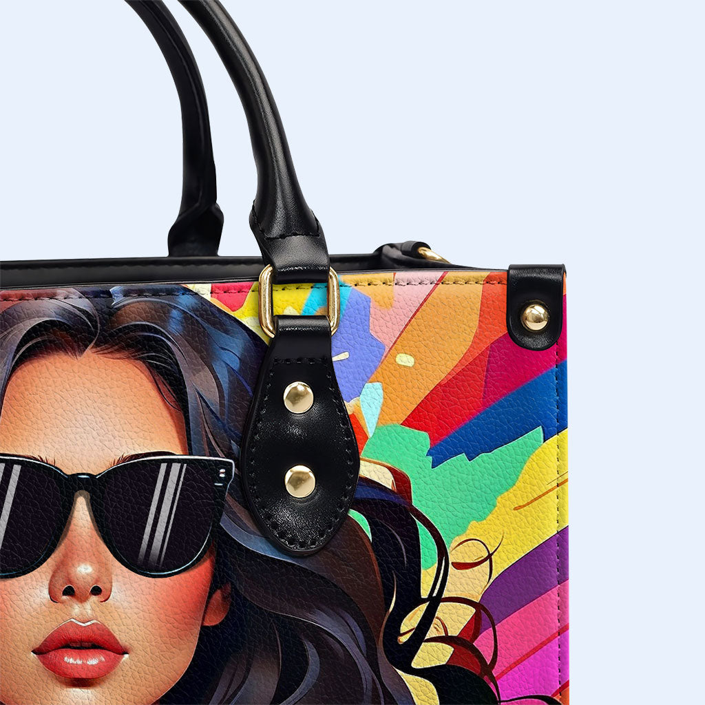 Ich sagte, was ich sagte - personalisierte Lederhandtasche - ISAID04