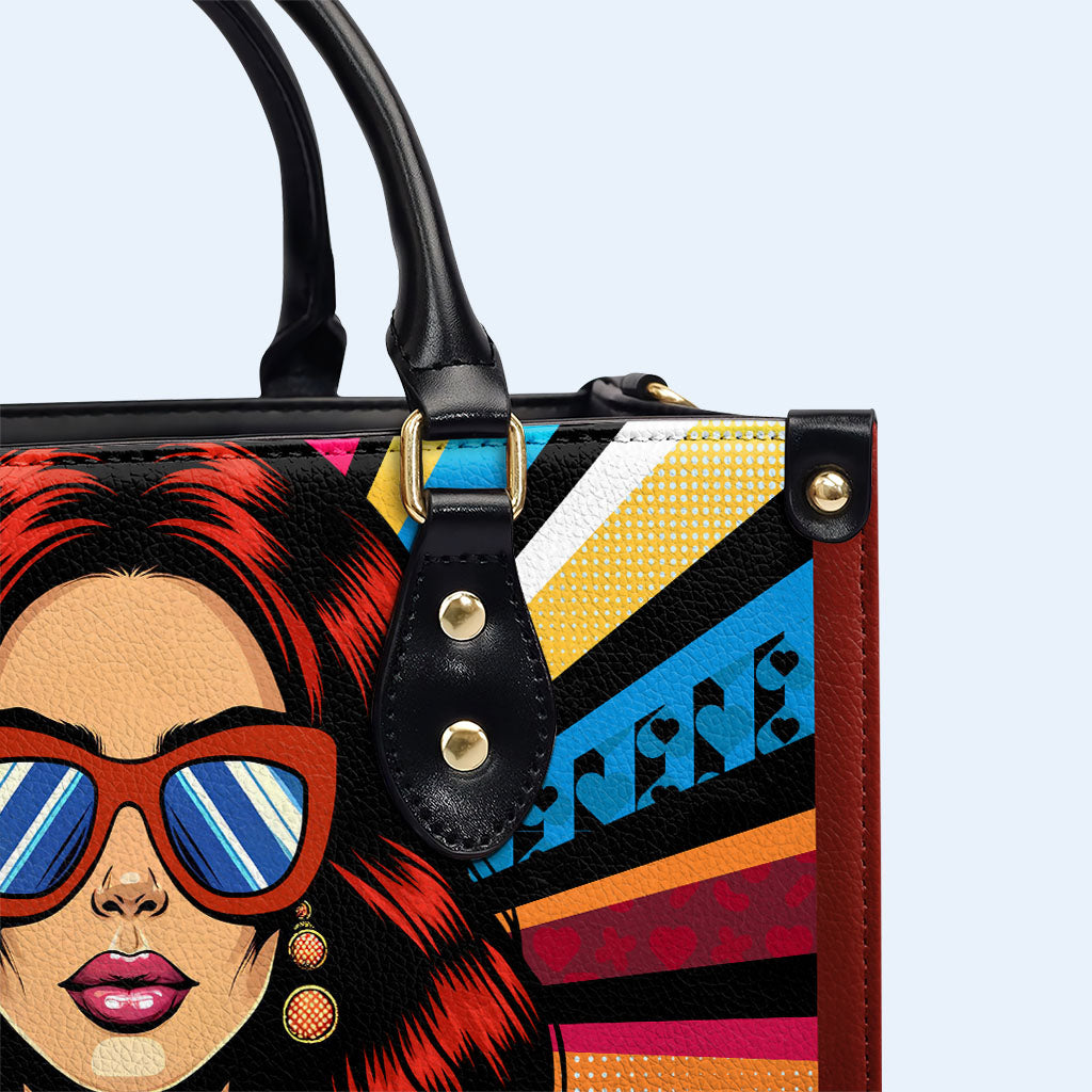 Ich sagte, was ich sagte - personalisierte benutzerdefinierte Lederhandtasche - ISAID05