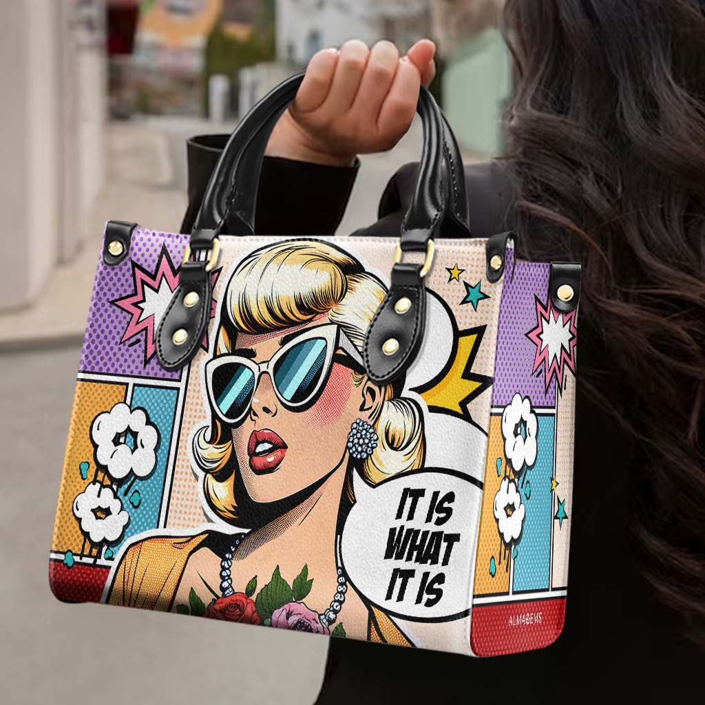 Es ist, was es ist - Personalisierte Lederhandtasche - ITIS06