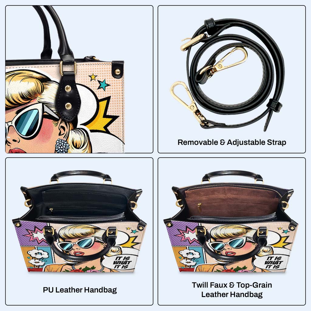 Es ist, was es ist - Personalisierte Lederhandtasche - ITIS06