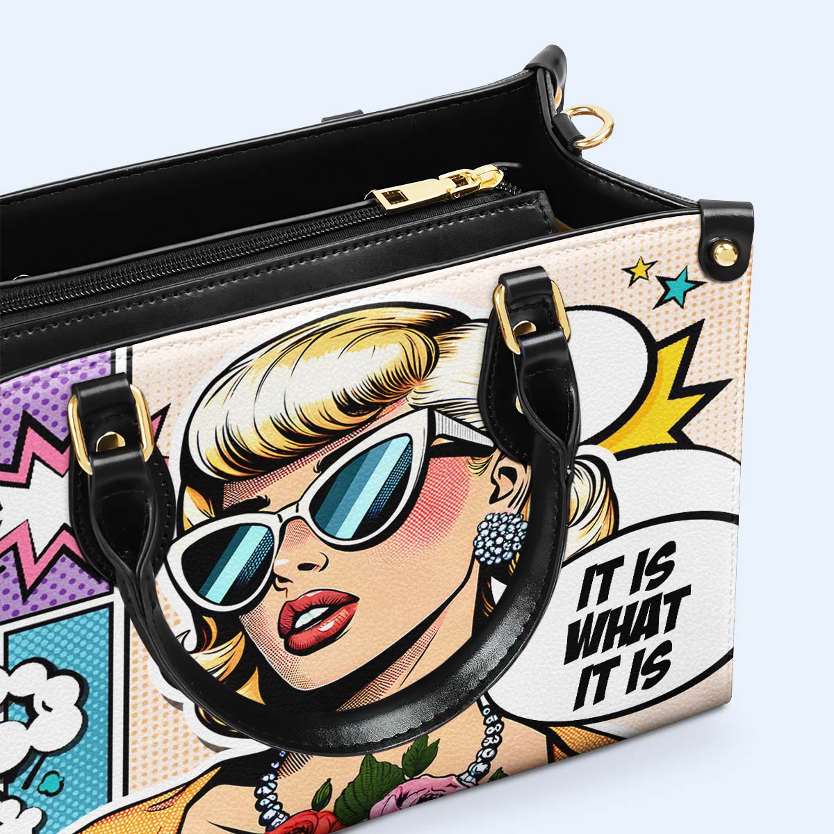 Es ist, was es ist - Personalisierte Lederhandtasche - ITIS06