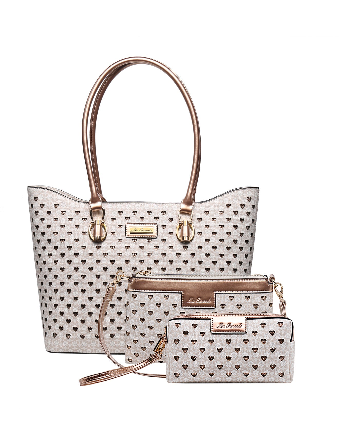 DARCY SET MIT 3 TASCHEN AUS VEGANER LEDER-KH17-SET-BEI