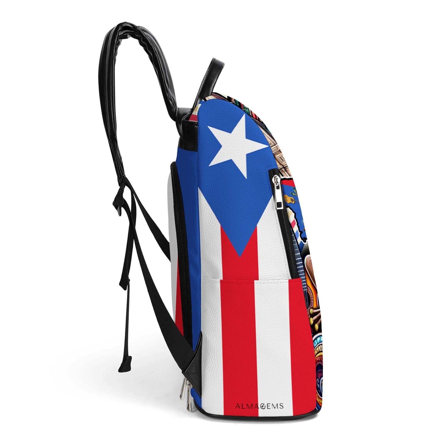 Hecho En Puerto Rico – Personalisierter Lederrucksack – LA006_BP