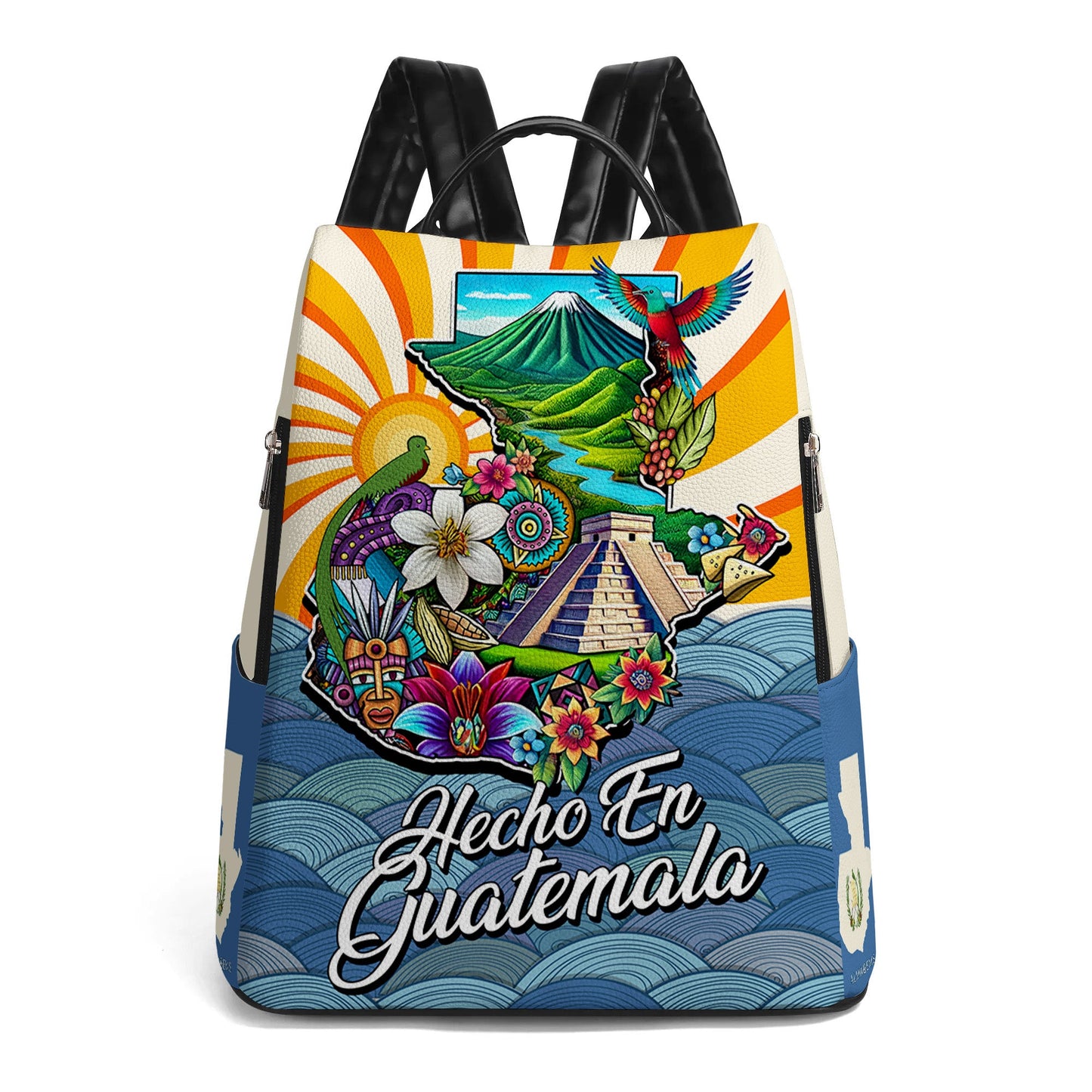 Hecho En Guatemala - Personalisierter Lederrucksack - LA007_BP