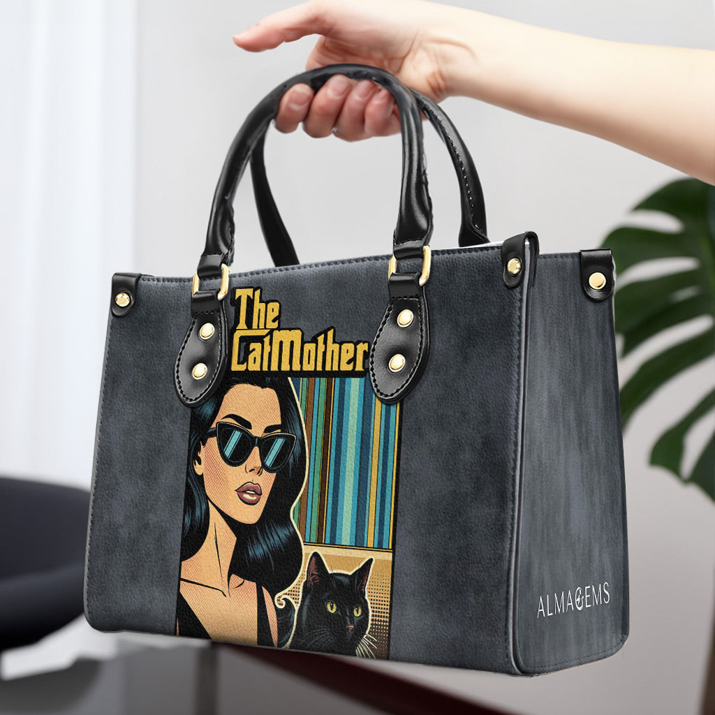 Personalisieren Sie Ihre charakteristische Lederhandtasche mit individueller Kunst und Text - QCUSTOM09