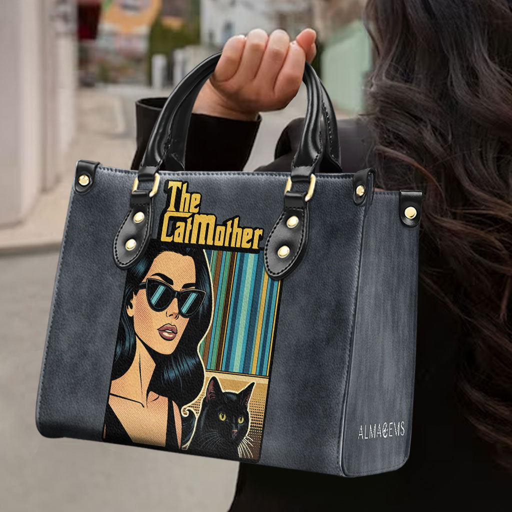 Personalisieren Sie Ihre charakteristische Lederhandtasche mit individueller Kunst und Text - QCUSTOM09