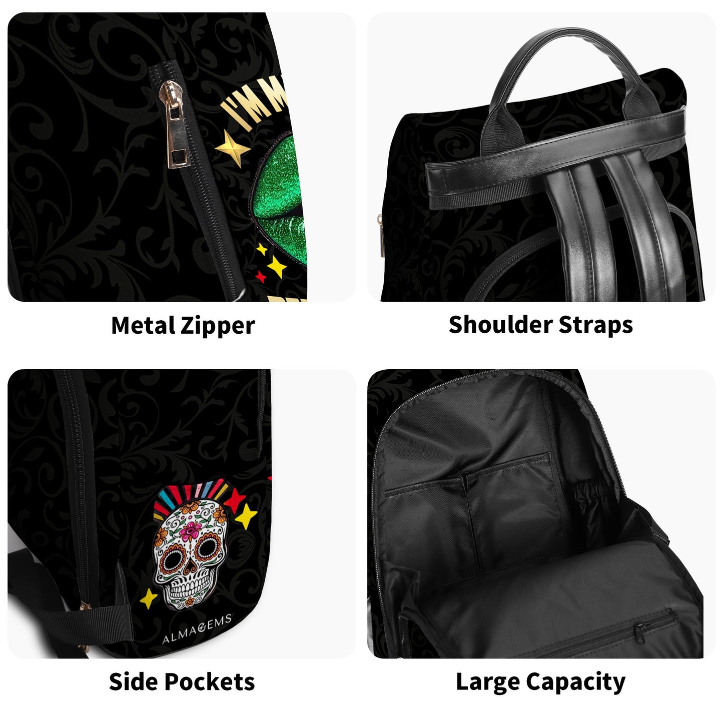 Ich bin Mexikaner, Pero No Te Pases – Personalisierter Lederrucksack – ME046_BP