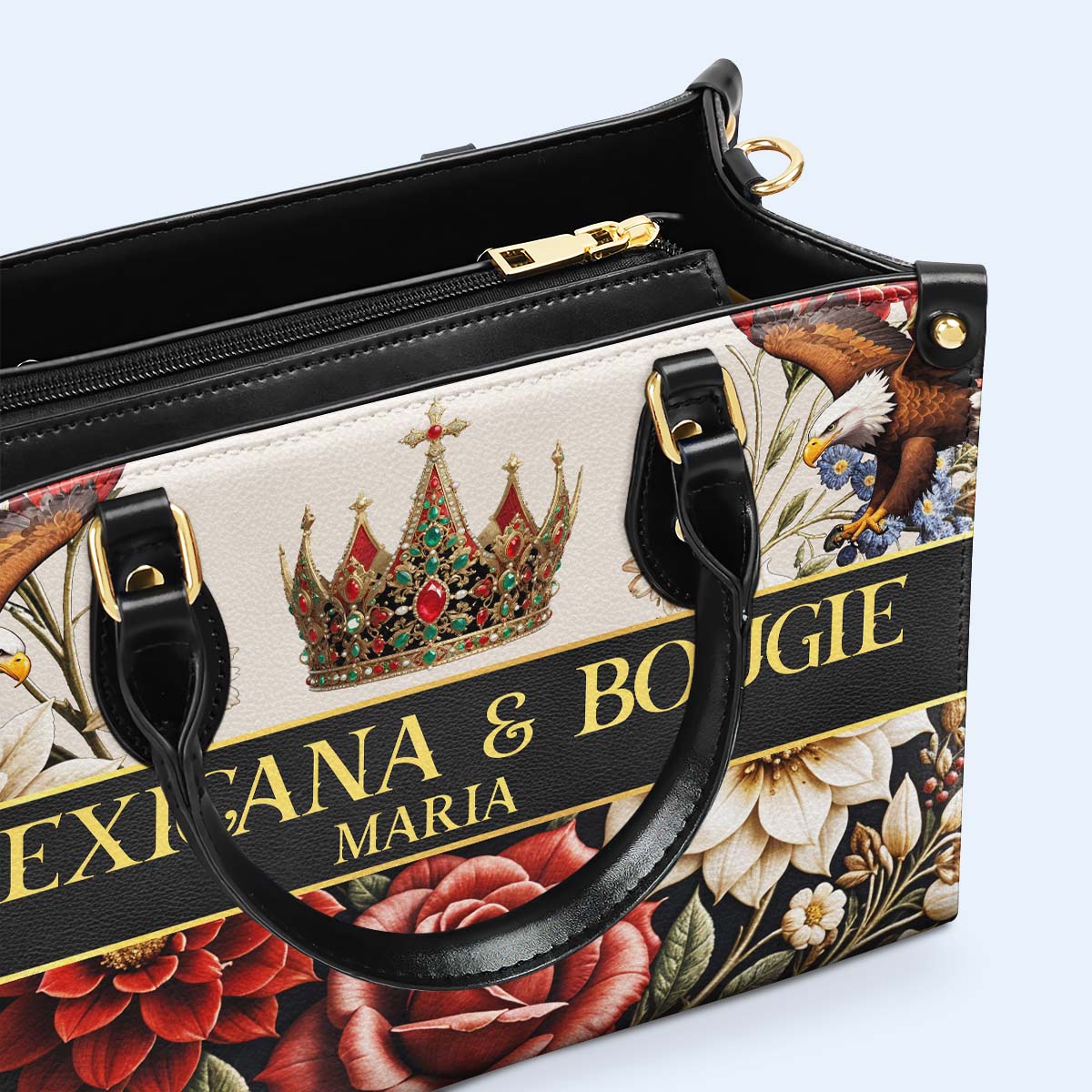 MEXICANA & BOUGIE - Personalisierte Lederhandtasche - ME049_HB