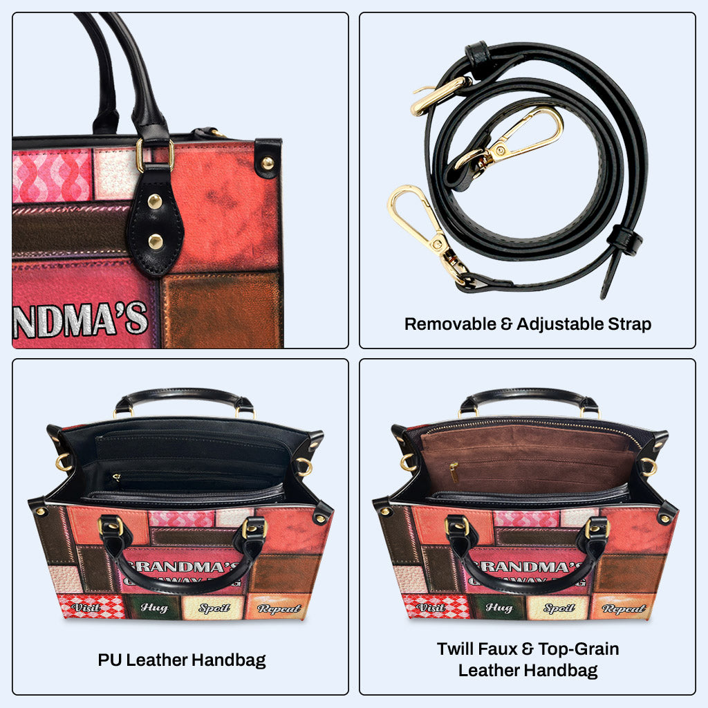 Omas Fluchttasche - Personalisierte Lederhandtasche - MM02