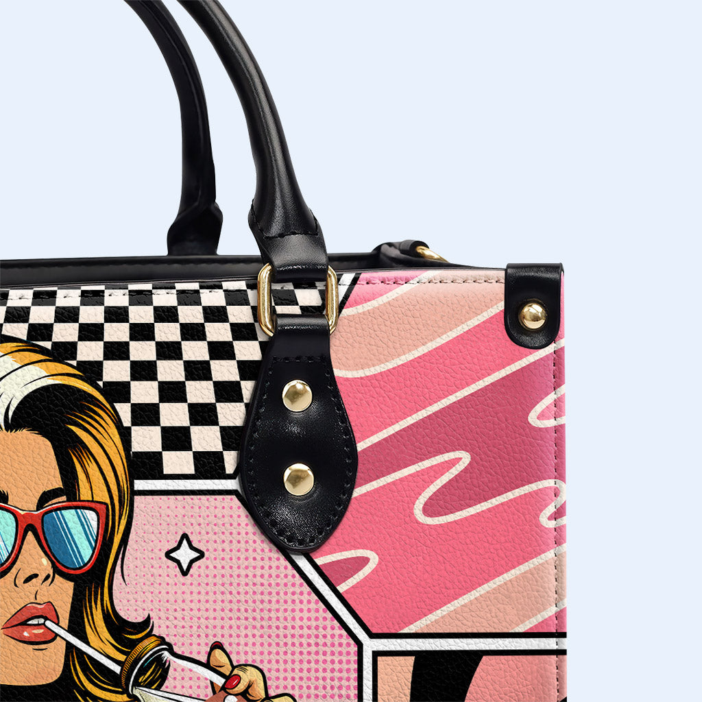 Tears Of My Kids - Personalisierte Lederhandtasche - MM04