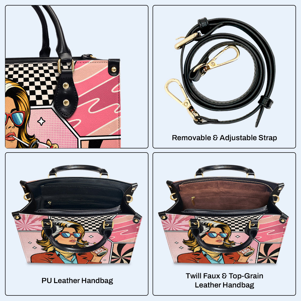 Tears Of My Kids - Personalisierte Lederhandtasche - MM04