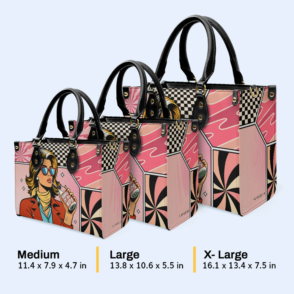 Tears Of My Kids - Personalisierte Lederhandtasche - MM04
