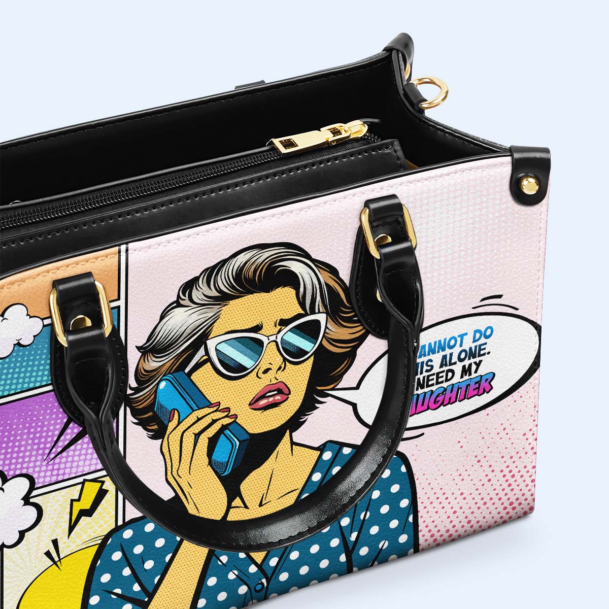 Ich brauche meine Tochter - personalisierte benutzerdefinierte Lederhandtasche - MM15
