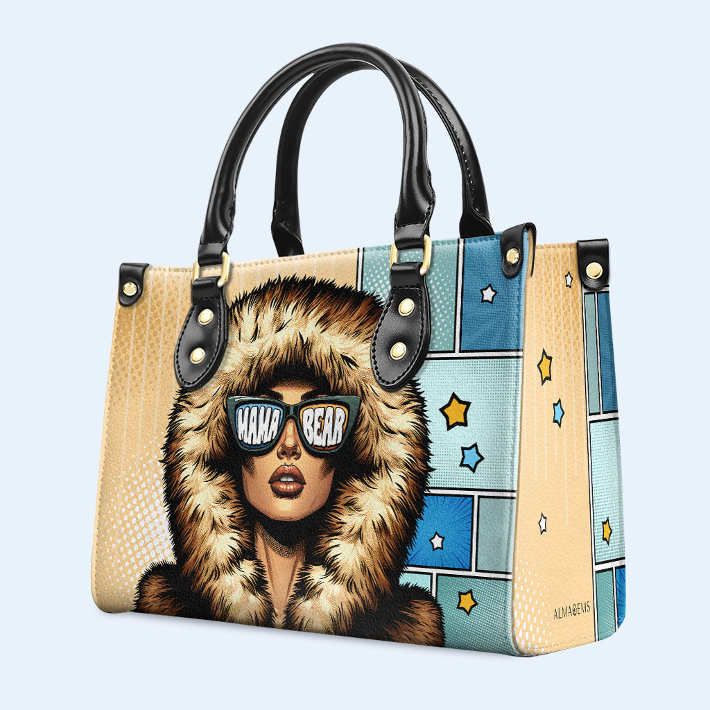 Mama Bär - Personalisierte Lederhandtasche - MM19
