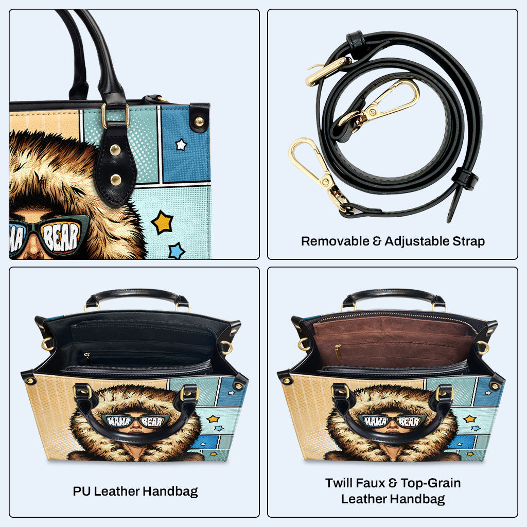 Mama Bär - Personalisierte Lederhandtasche - MM19