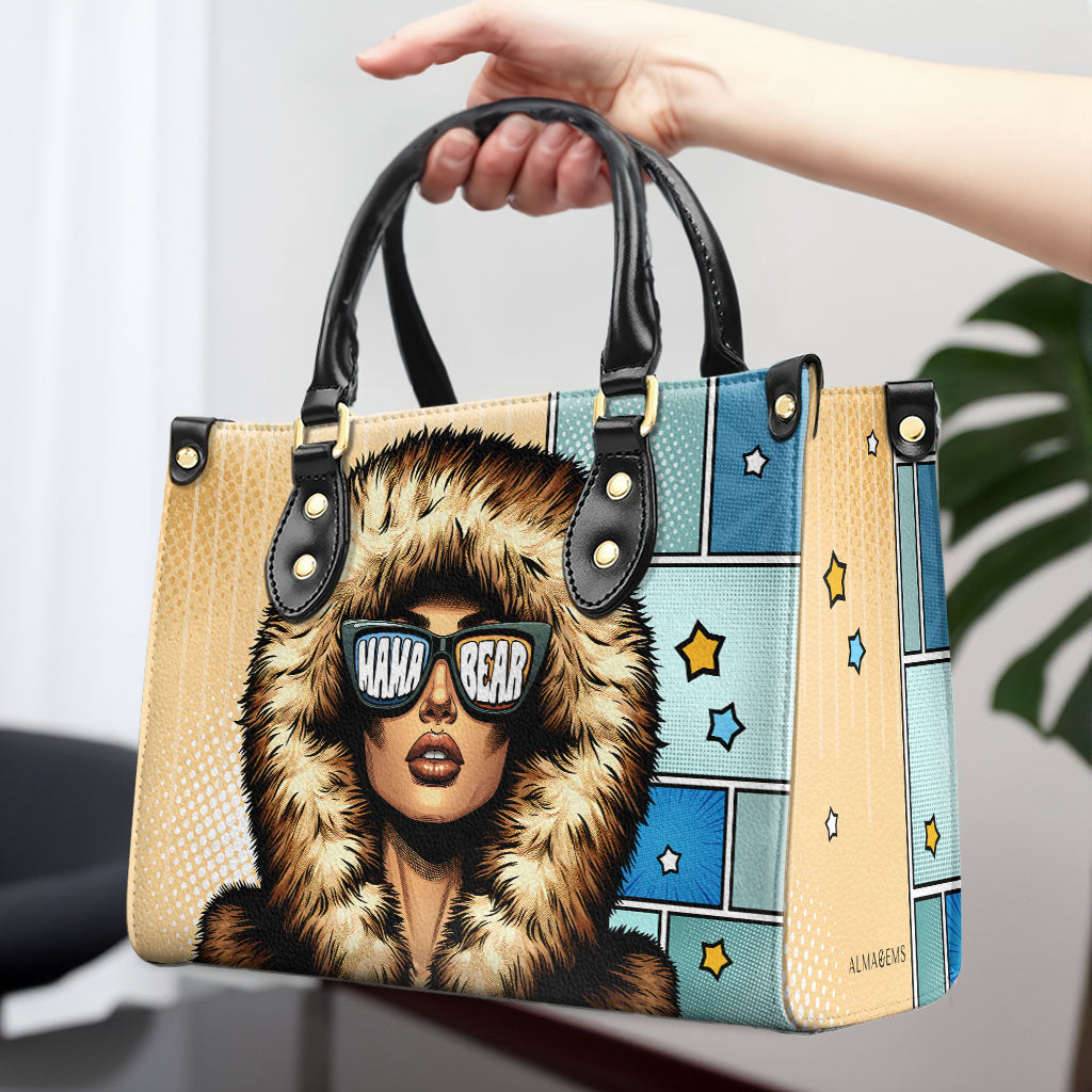 Mama Bär - Personalisierte Lederhandtasche - MM19