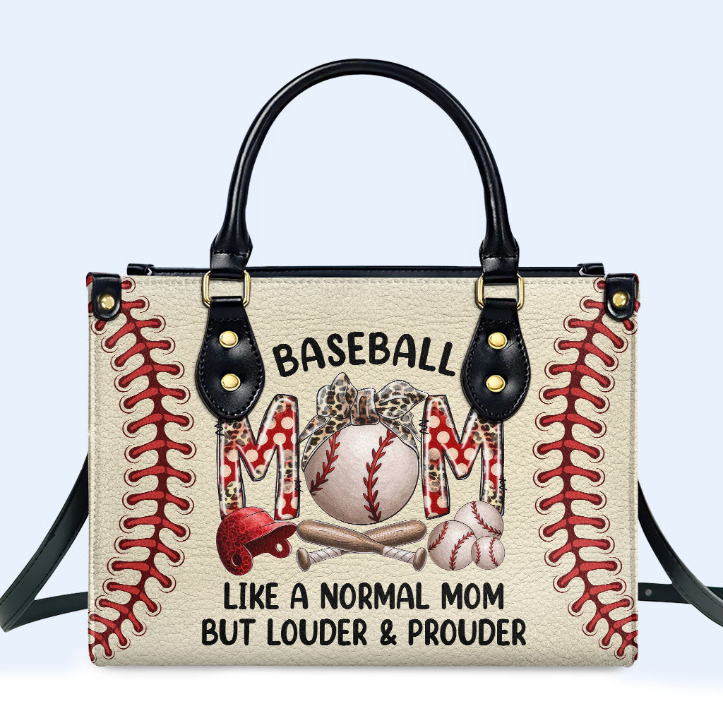 Baseball Mom - Personalisierte Lederhandtasche - MM29