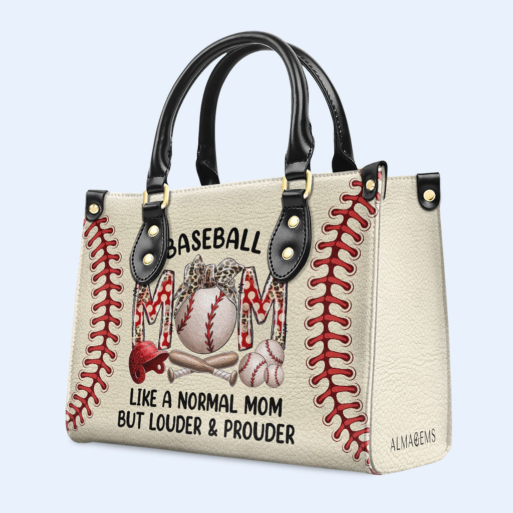 Baseball Mom - Personalisierte Lederhandtasche - MM29