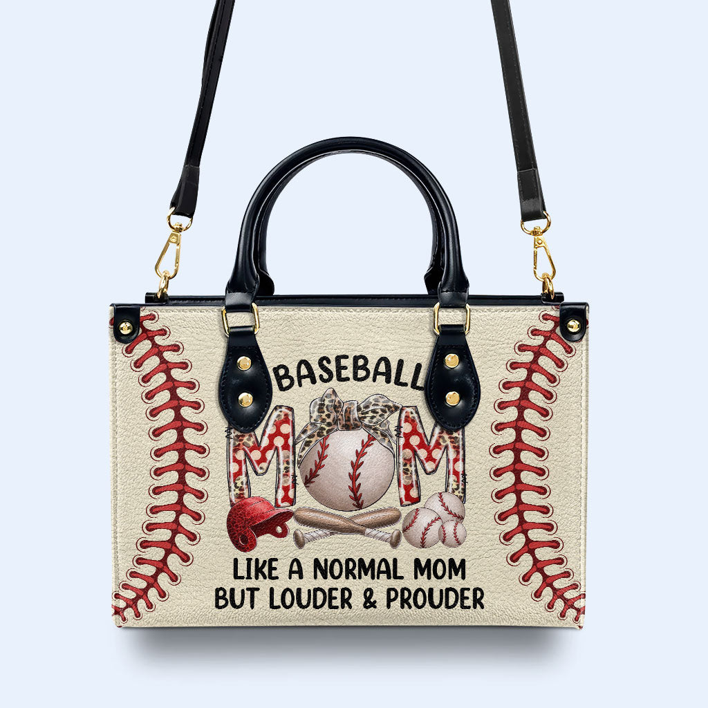 Baseball Mom - Personalisierte Lederhandtasche - MM29