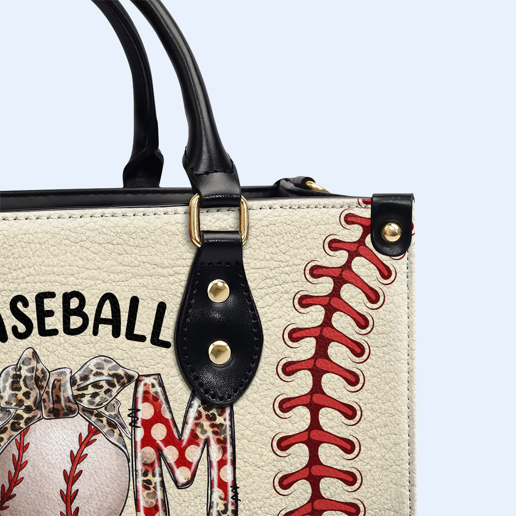 Baseball Mom - Personalisierte Lederhandtasche - MM29