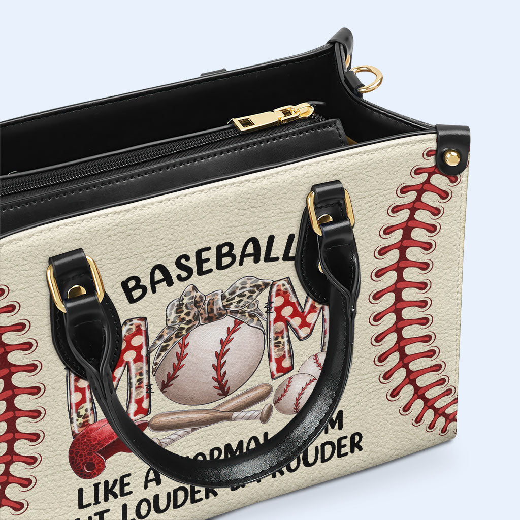 Baseball Mom - Personalisierte Lederhandtasche - MM29