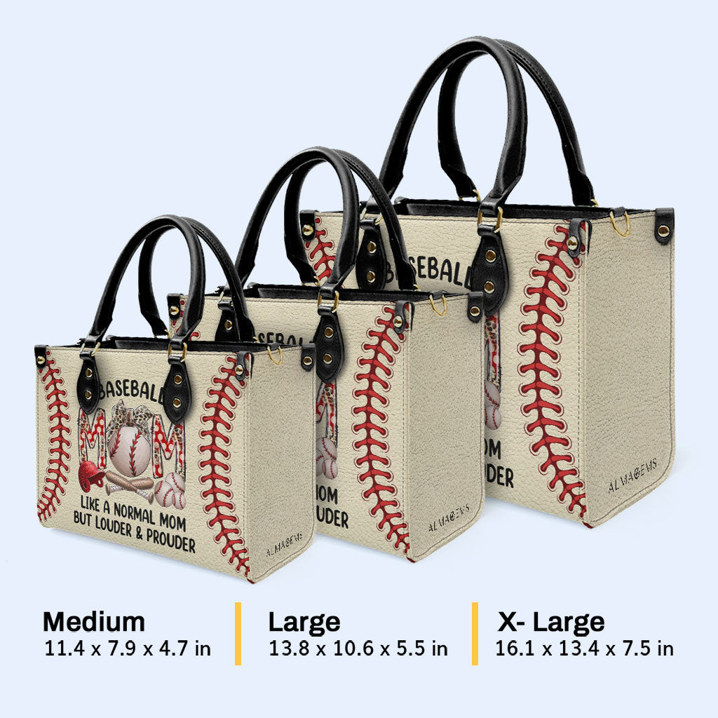 Baseball Mom - Personalisierte Lederhandtasche - MM29