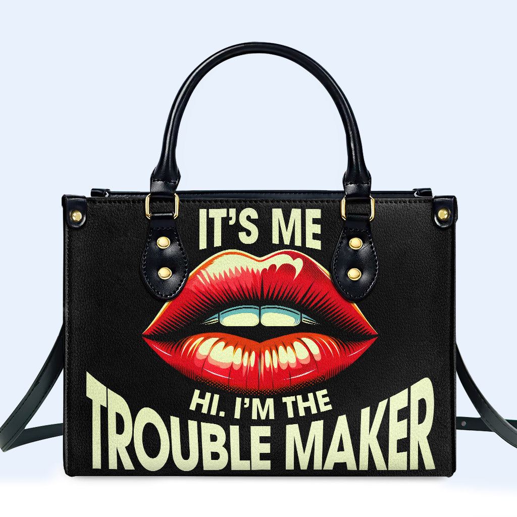 Trouble Maker - Personalisierte Lederhandtasche - DB41