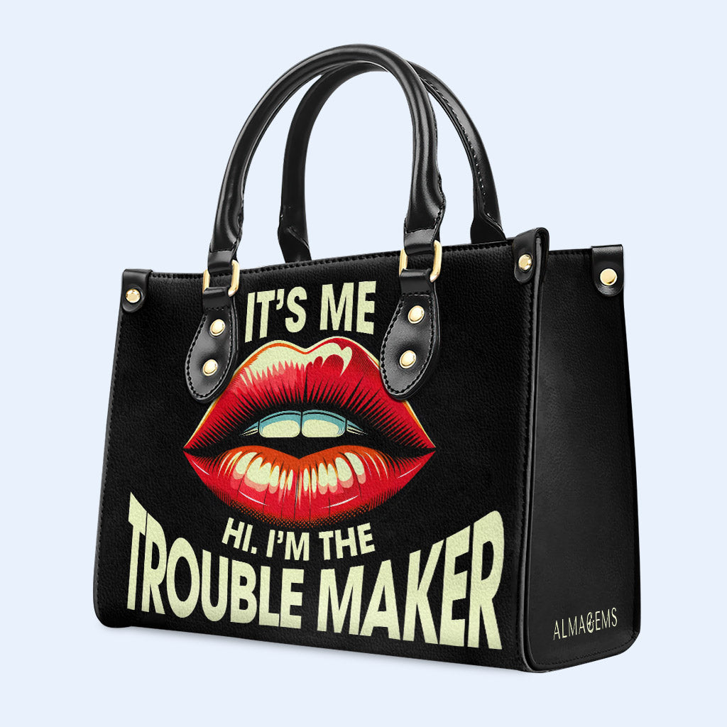 Trouble Maker - Personalisierte Lederhandtasche - DB41