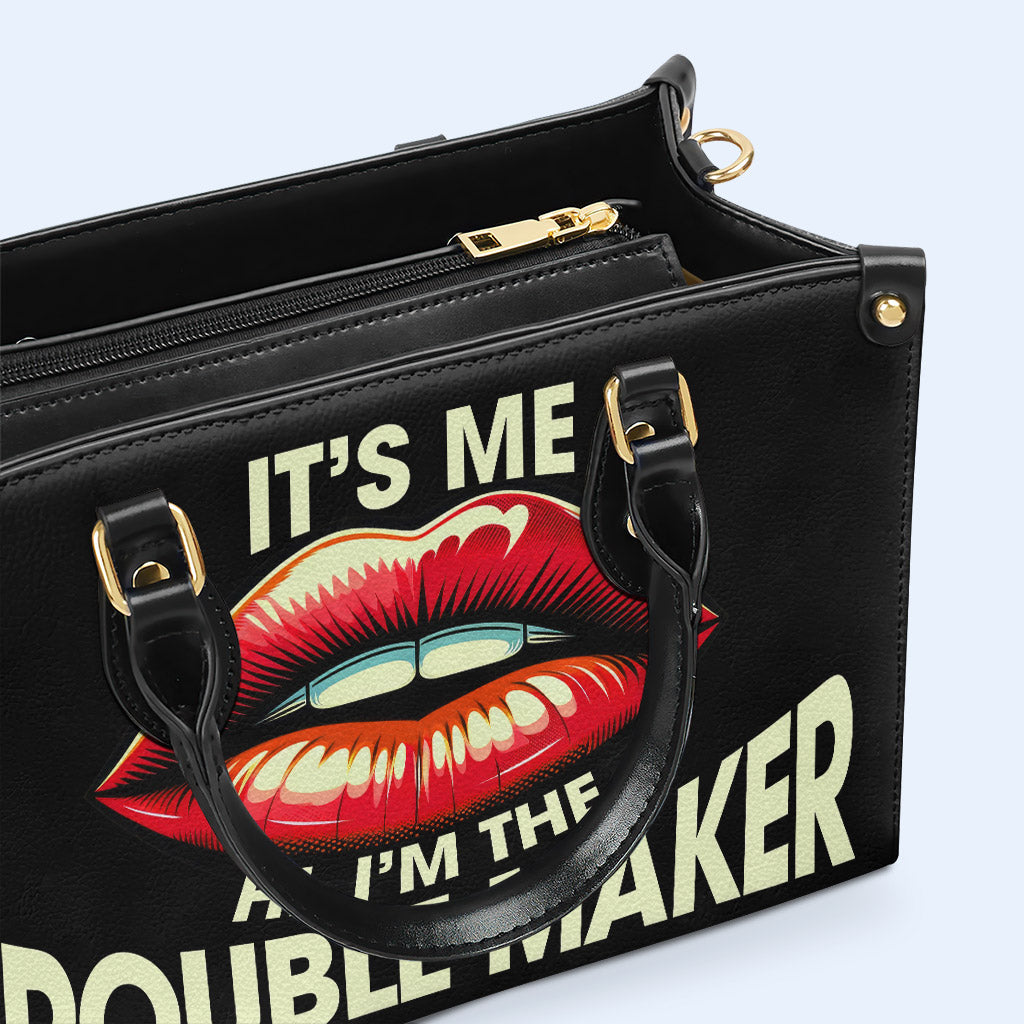 Trouble Maker - Personalisierte Lederhandtasche - DB41