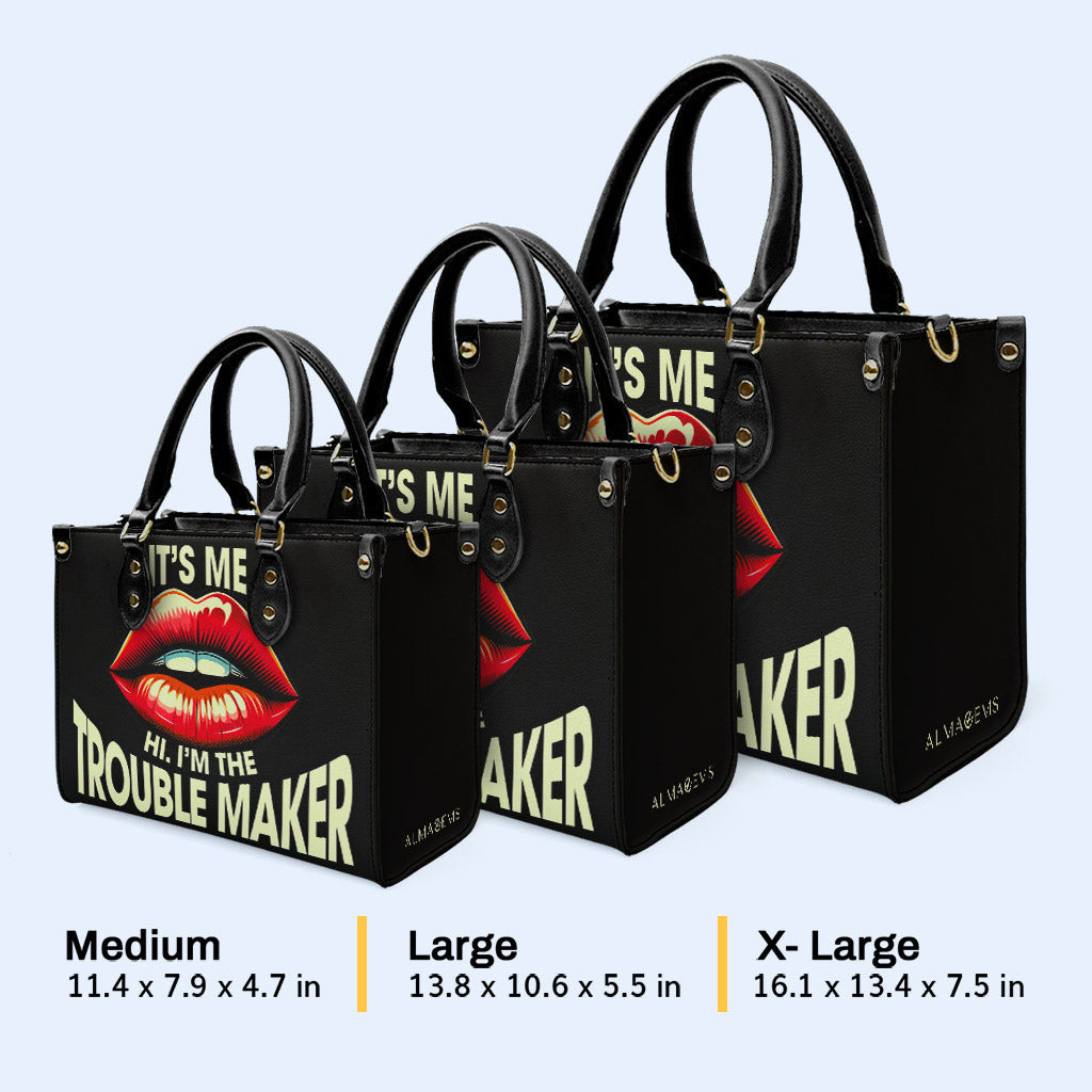 Trouble Maker - Personalisierte Lederhandtasche - DB41