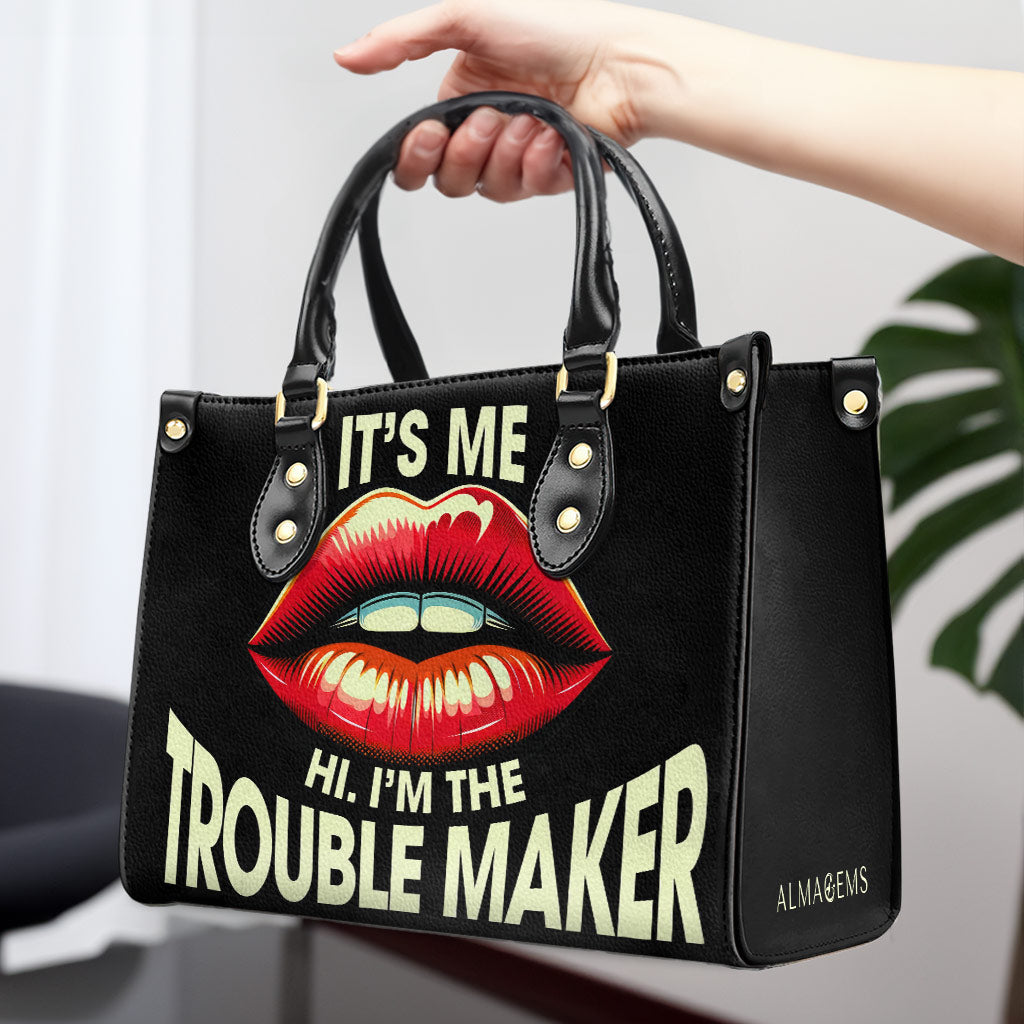 Trouble Maker - Personalisierte Lederhandtasche - DB41