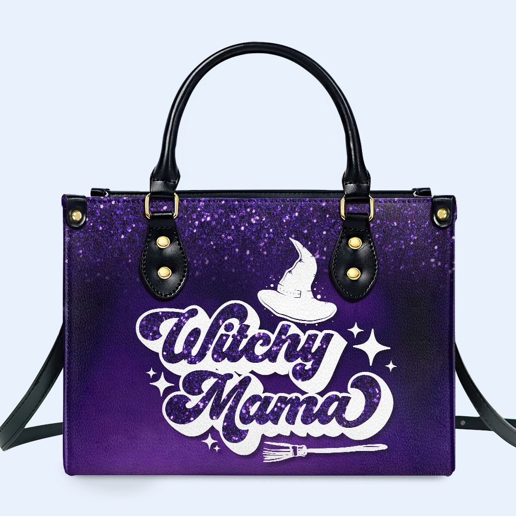 Witchy Mama - Personalisierte Lederhandtasche - MM44