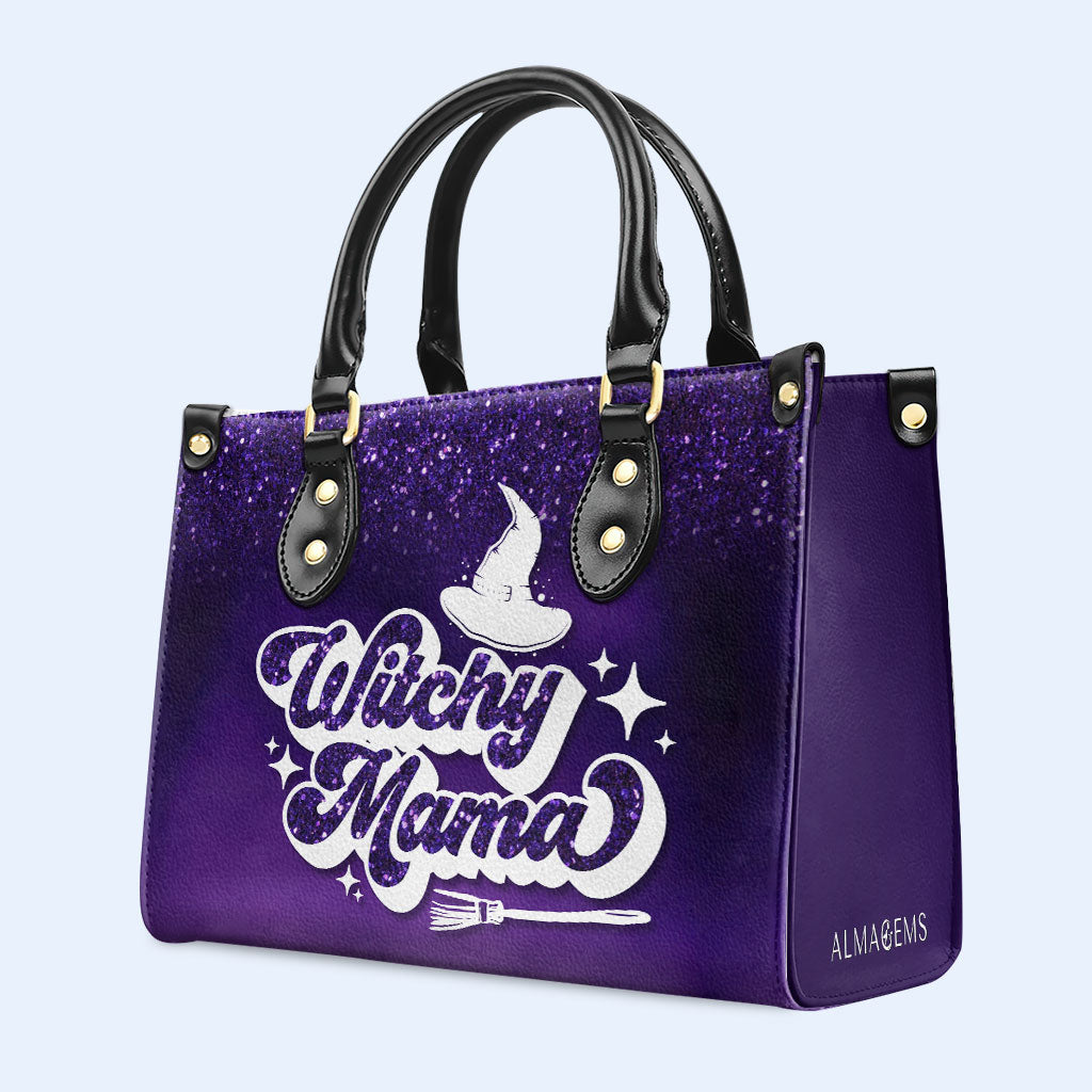 Witchy Mama - Personalisierte Lederhandtasche - MM44