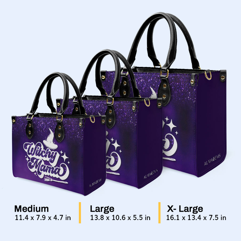 Witchy Mama - Personalisierte Lederhandtasche - MM44