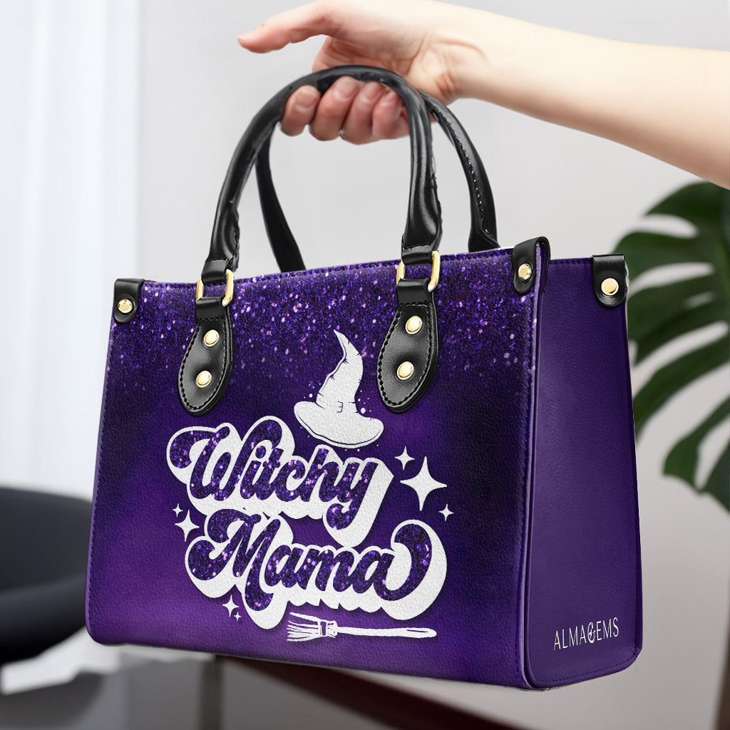 Witchy Mama - Personalisierte Lederhandtasche - MM44