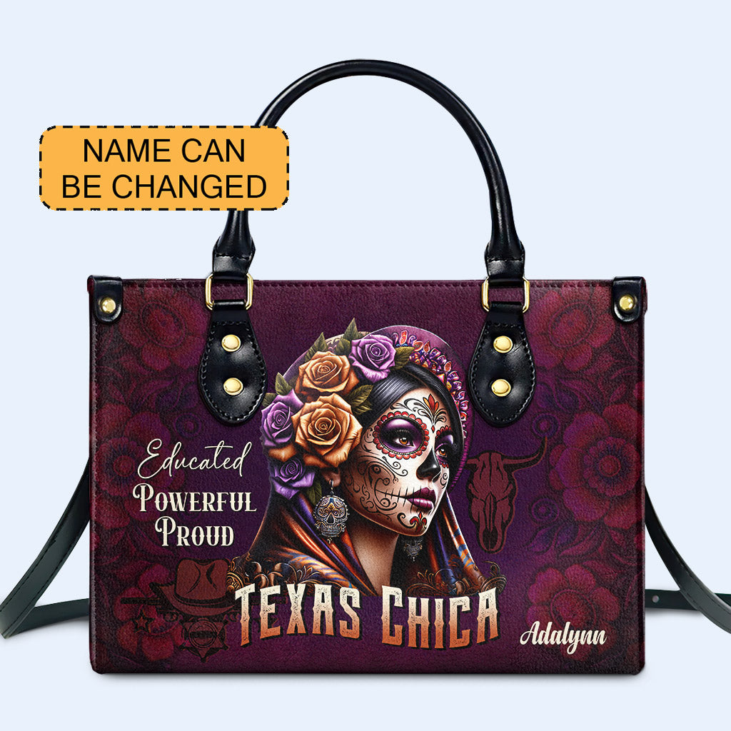 Texas Chica - Personalisierte Lederhandtasche - MX05