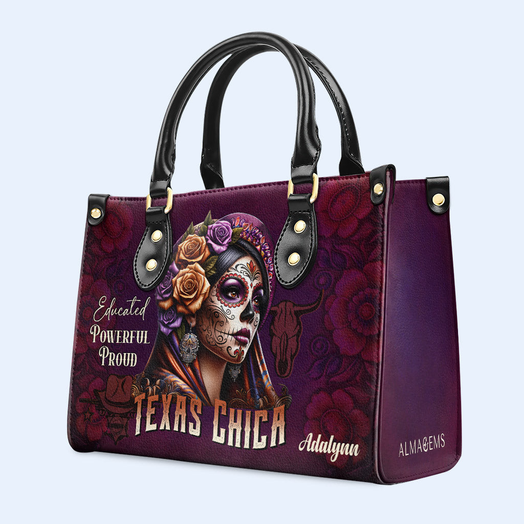 Texas Chica - Personalisierte Lederhandtasche - MX05