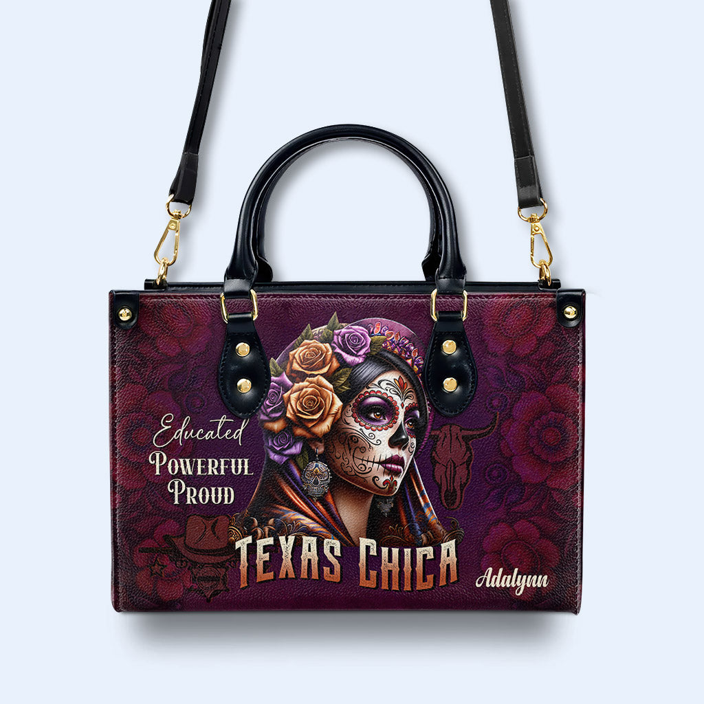 Texas Chica - Personalisierte Lederhandtasche - MX05