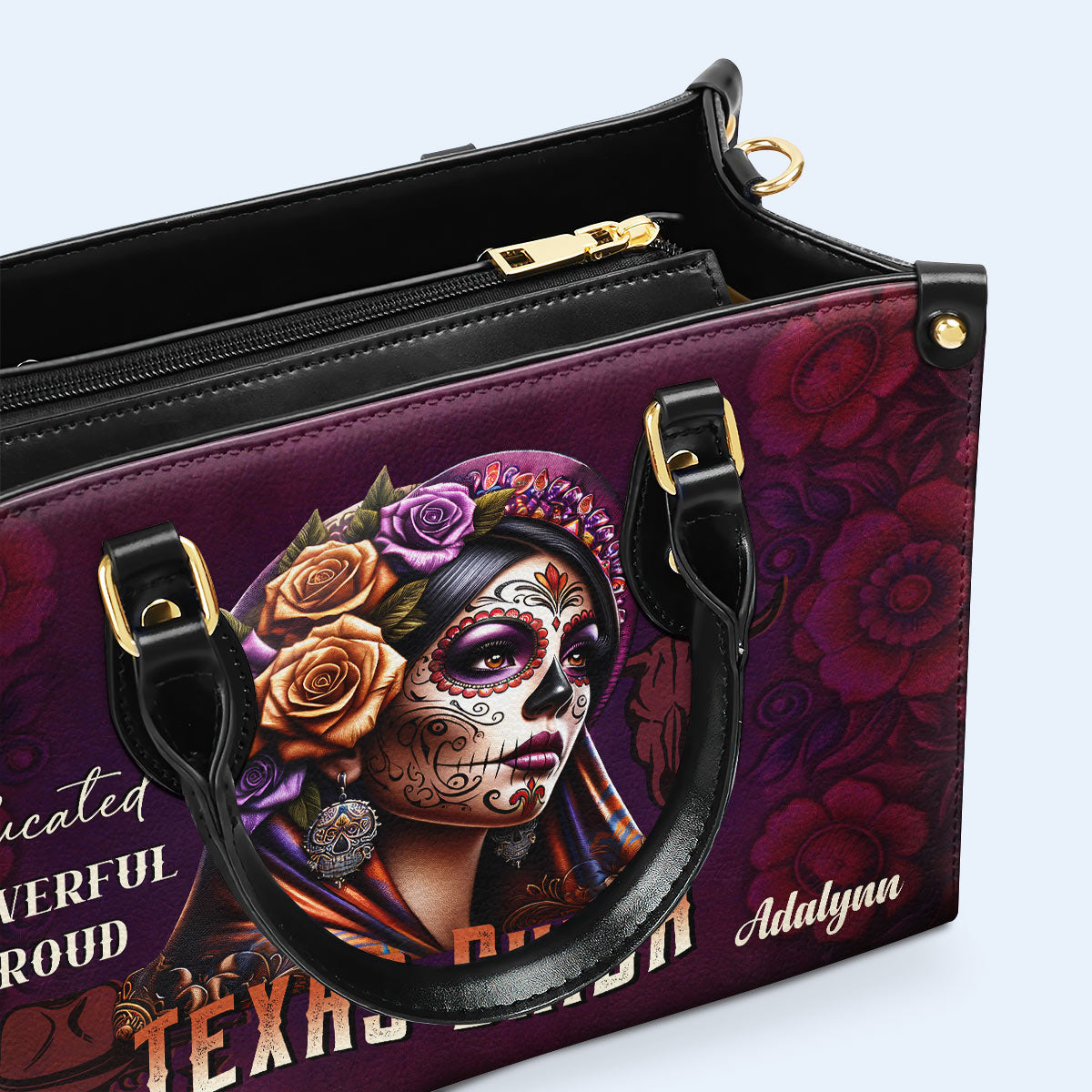 Texas Chica - Personalisierte Lederhandtasche - MX05