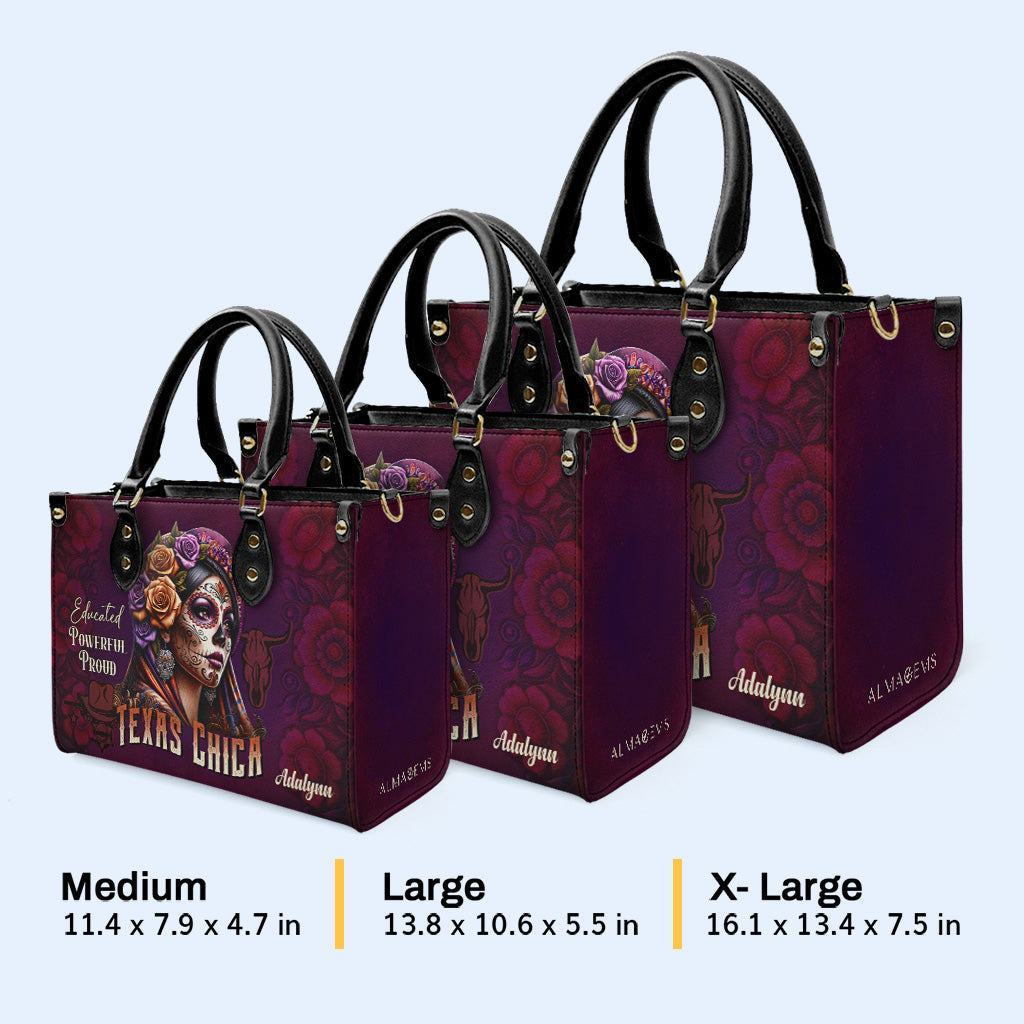 Texas Chica - Personalisierte Lederhandtasche - MX05