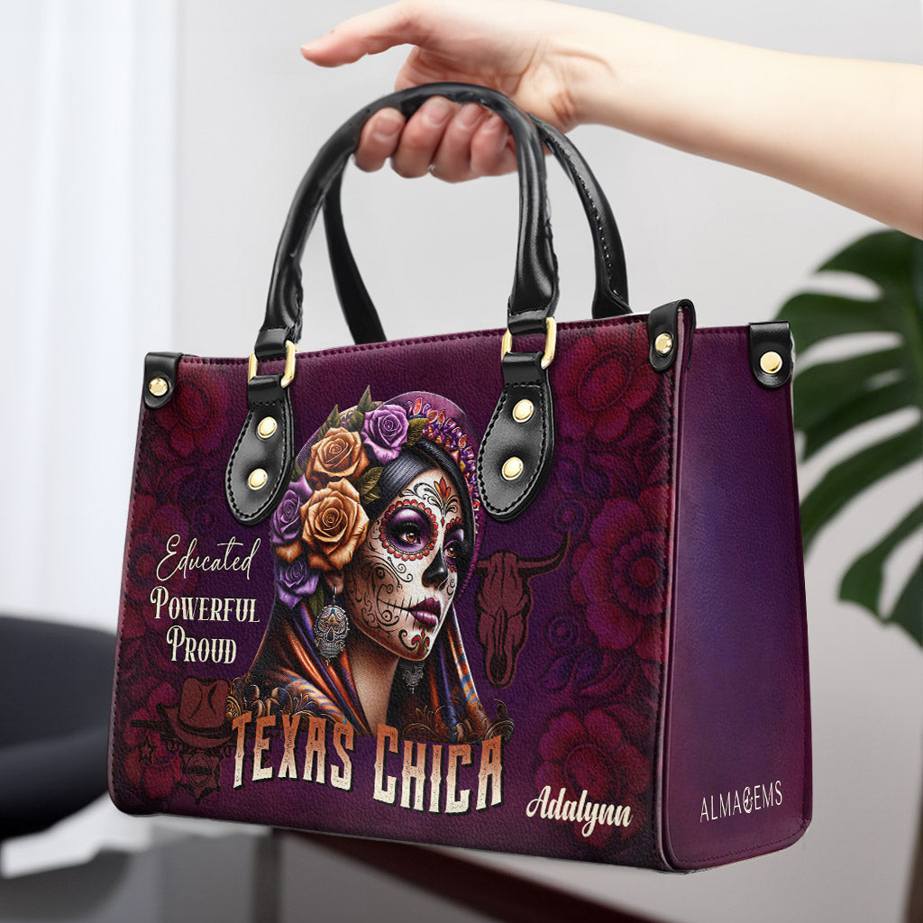 Texas Chica - Personalisierte Lederhandtasche - MX05