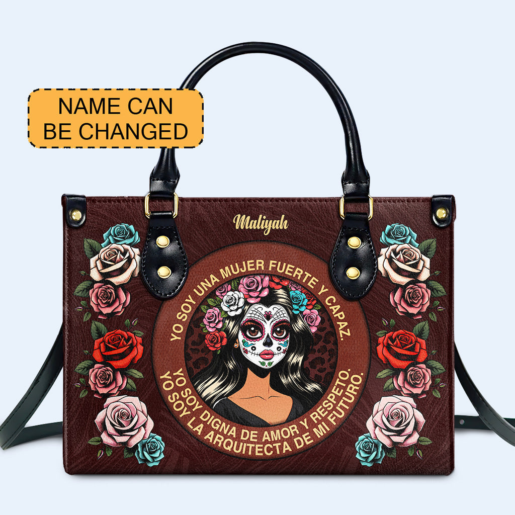 Mujer Fuerte - Personalisierte Lederhandtasche - MX24