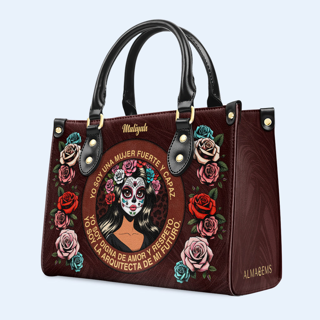 Mujer Fuerte - Personalisierte Lederhandtasche - MX24